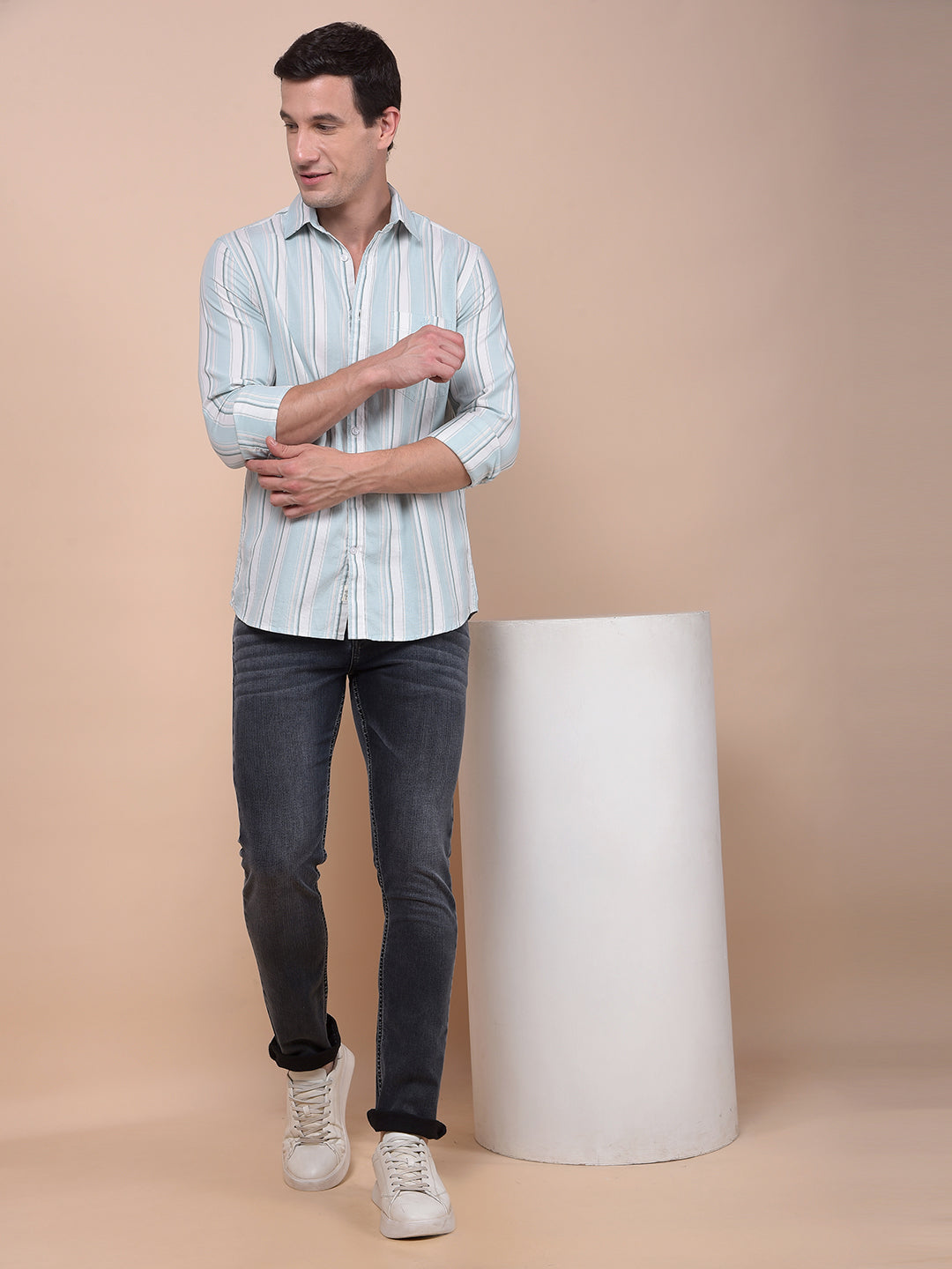 Classic Grey Comfort Fit Straight Jeans