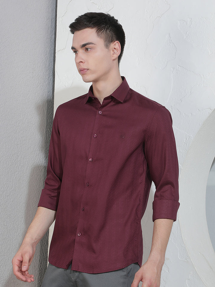 Deep Burgundy Maroon Shirt
