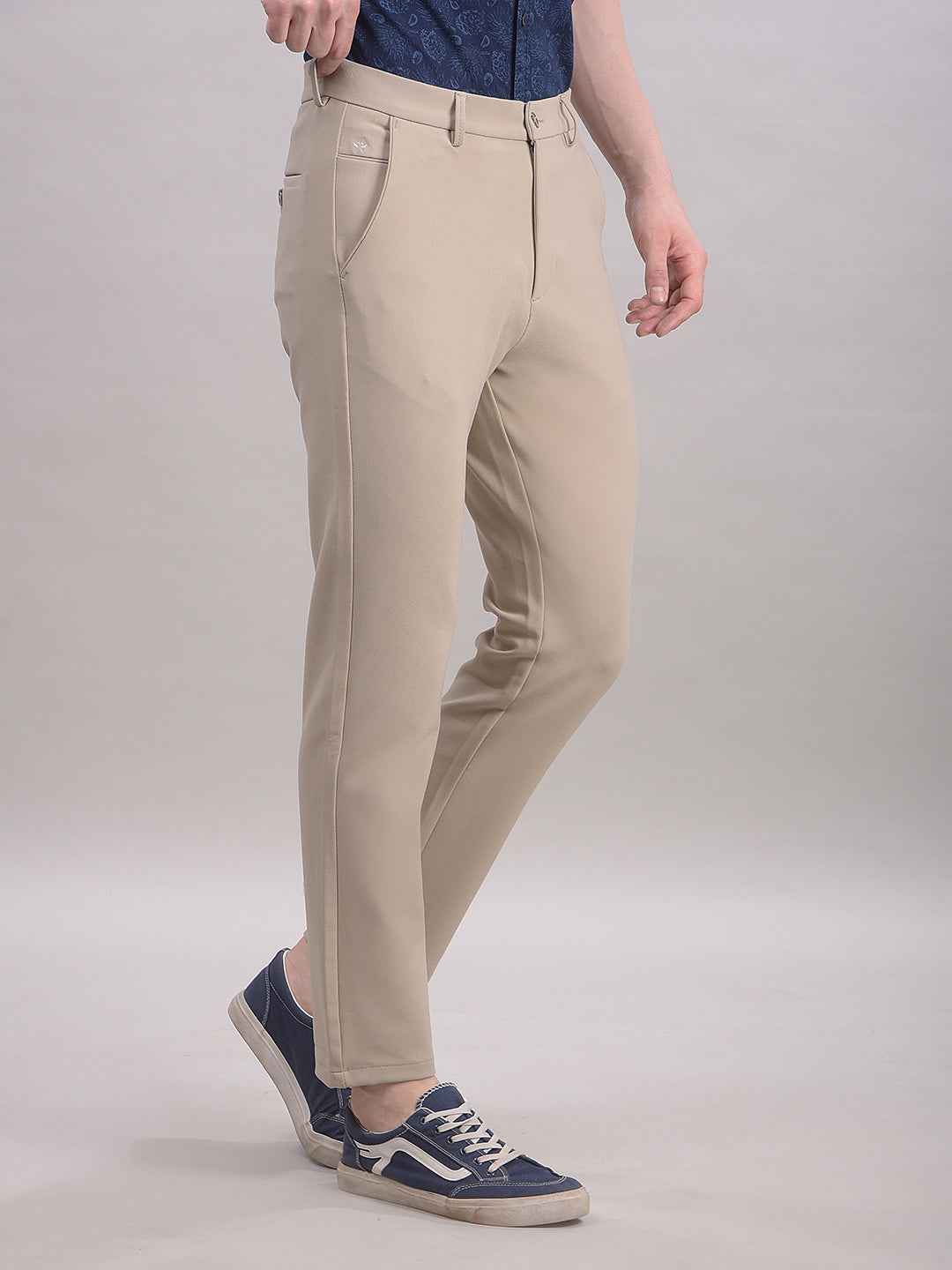 Urban Beige Knit Trousers