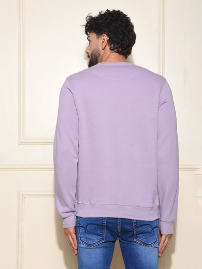 Urban Style Purple Sweatshirt with Brand Logo