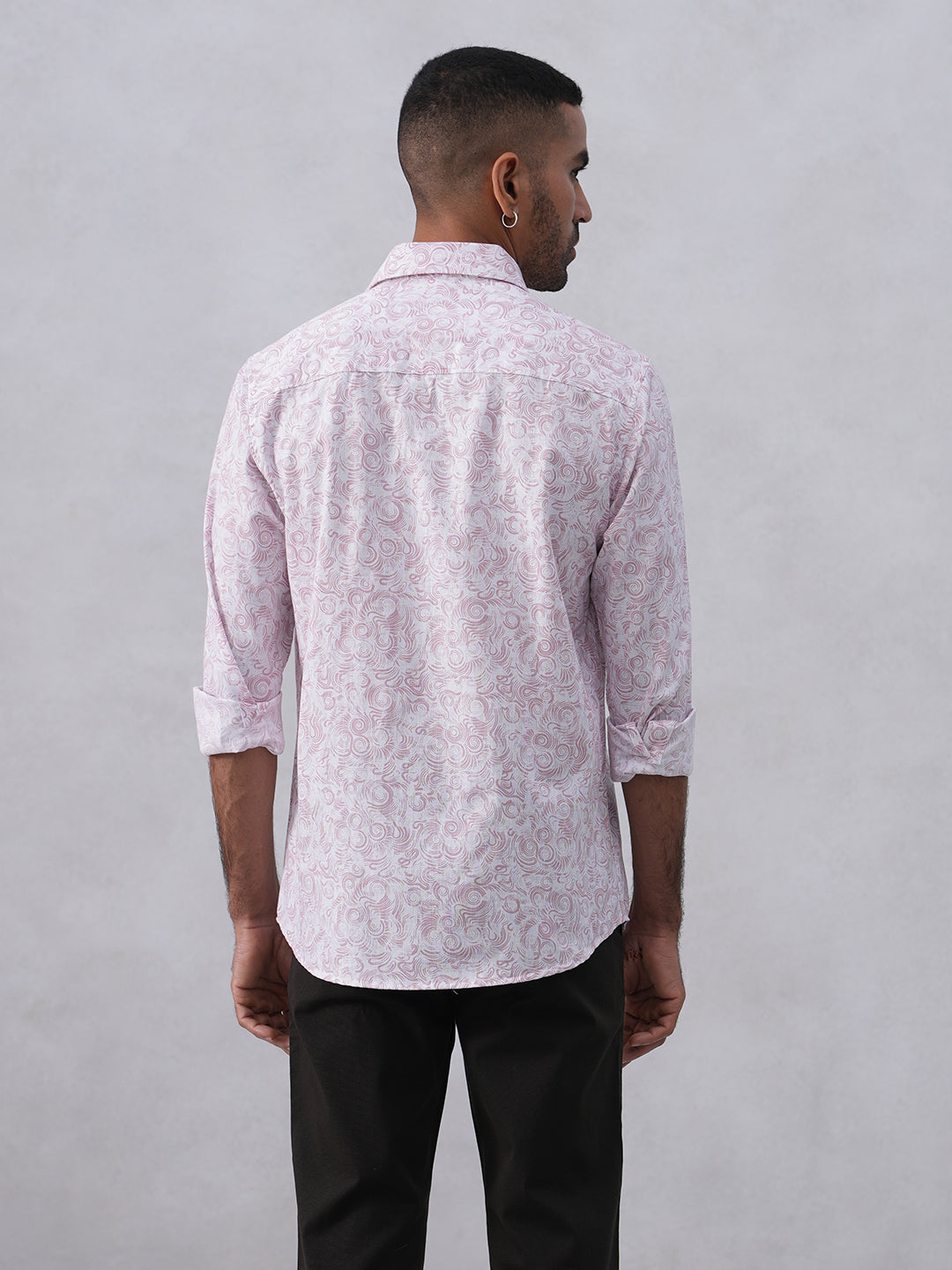 Light Pink Swirl Print Shirt