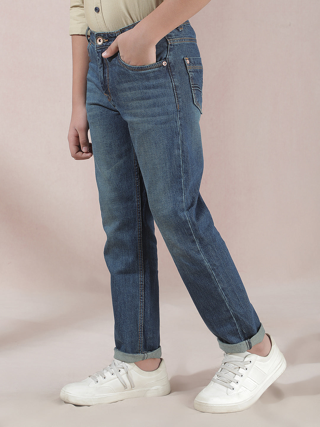 Swanky Navy Blue Straight Jeans