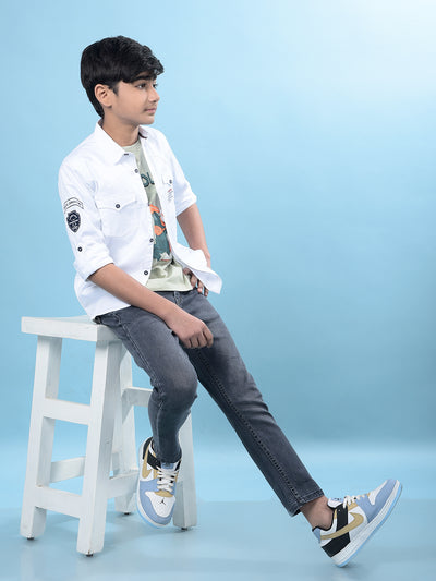 White Double-Pocket Shirt
