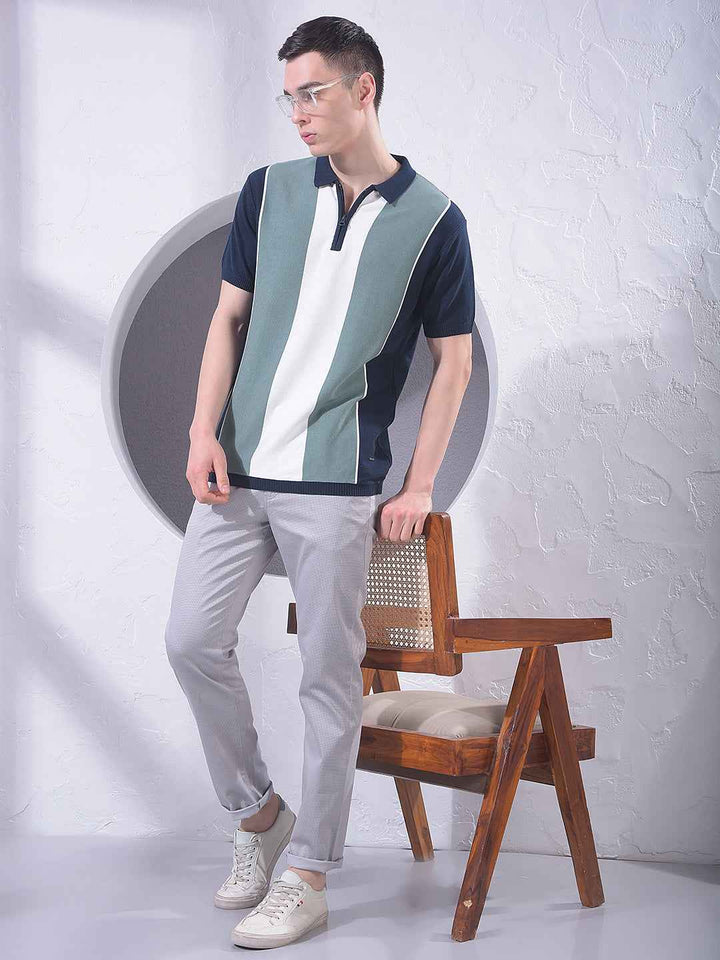 Grey Printed Trousers