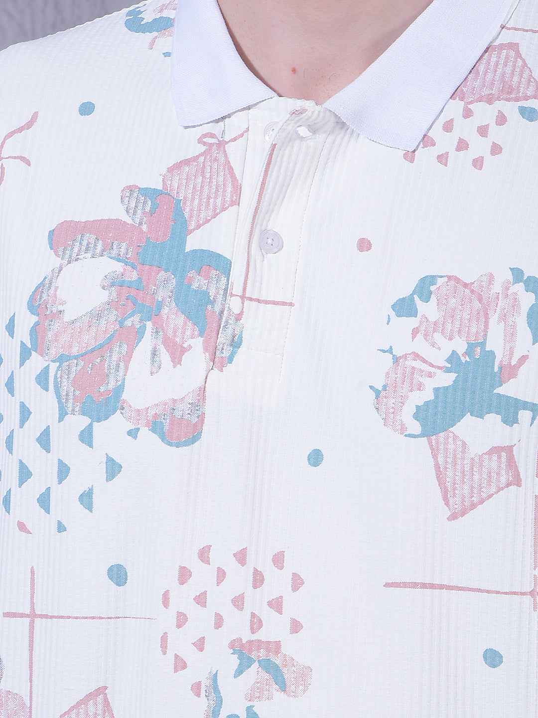 Blue Floral Print T-Shirt