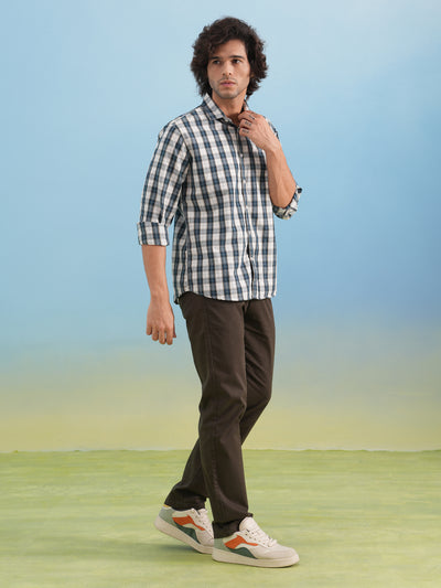 Green Checked 100% Cotton Shirt