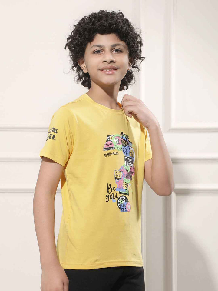 Yellow Graphic Print T-Shirt
