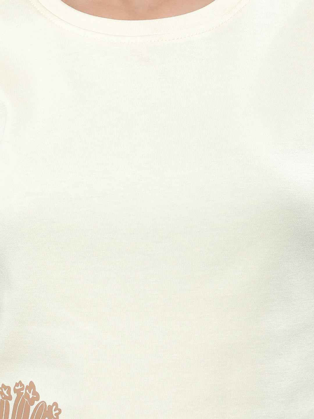 Yellow Typographic Print T-Shirt