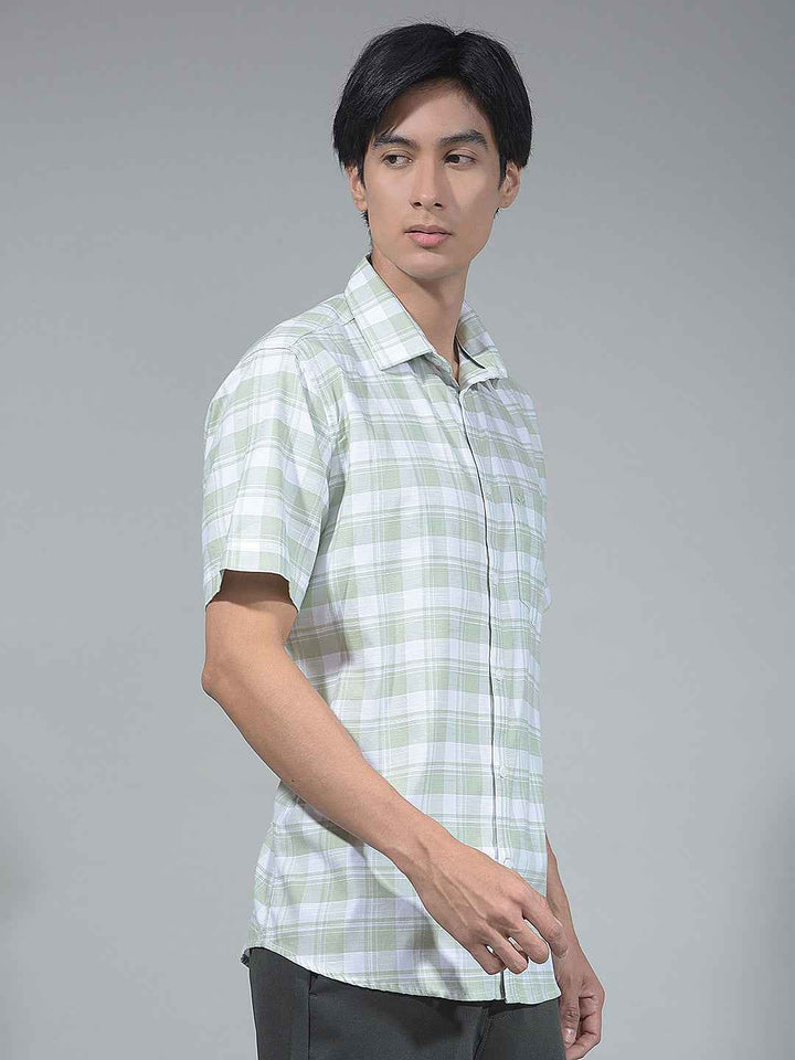 Olive Green Check Shirt