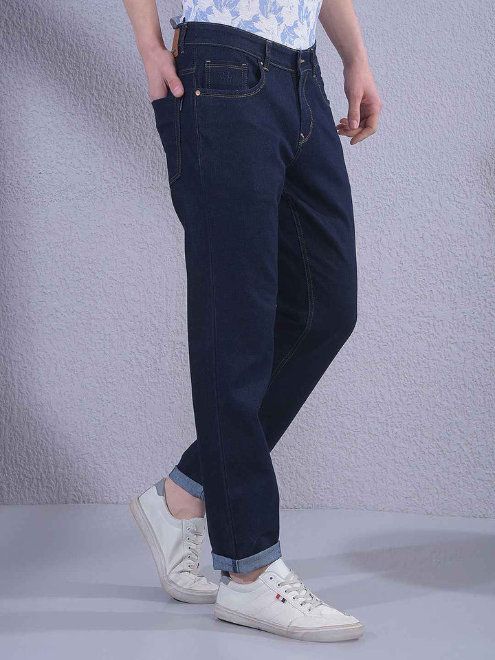 Rich Navy Blue Clean Finish Modern Jeans