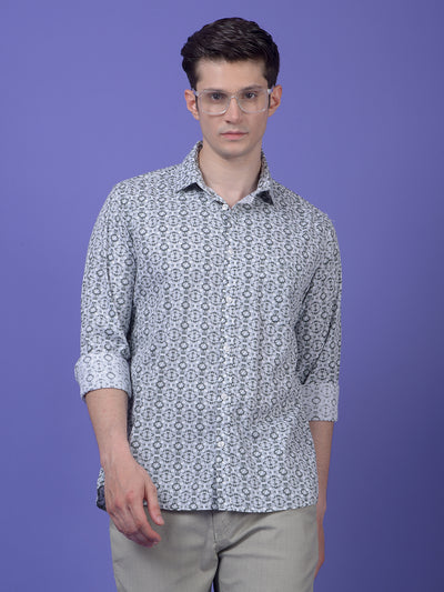 Grey Printed Shirt