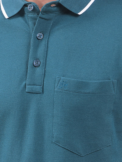 Green Polo Neck T-Shirt