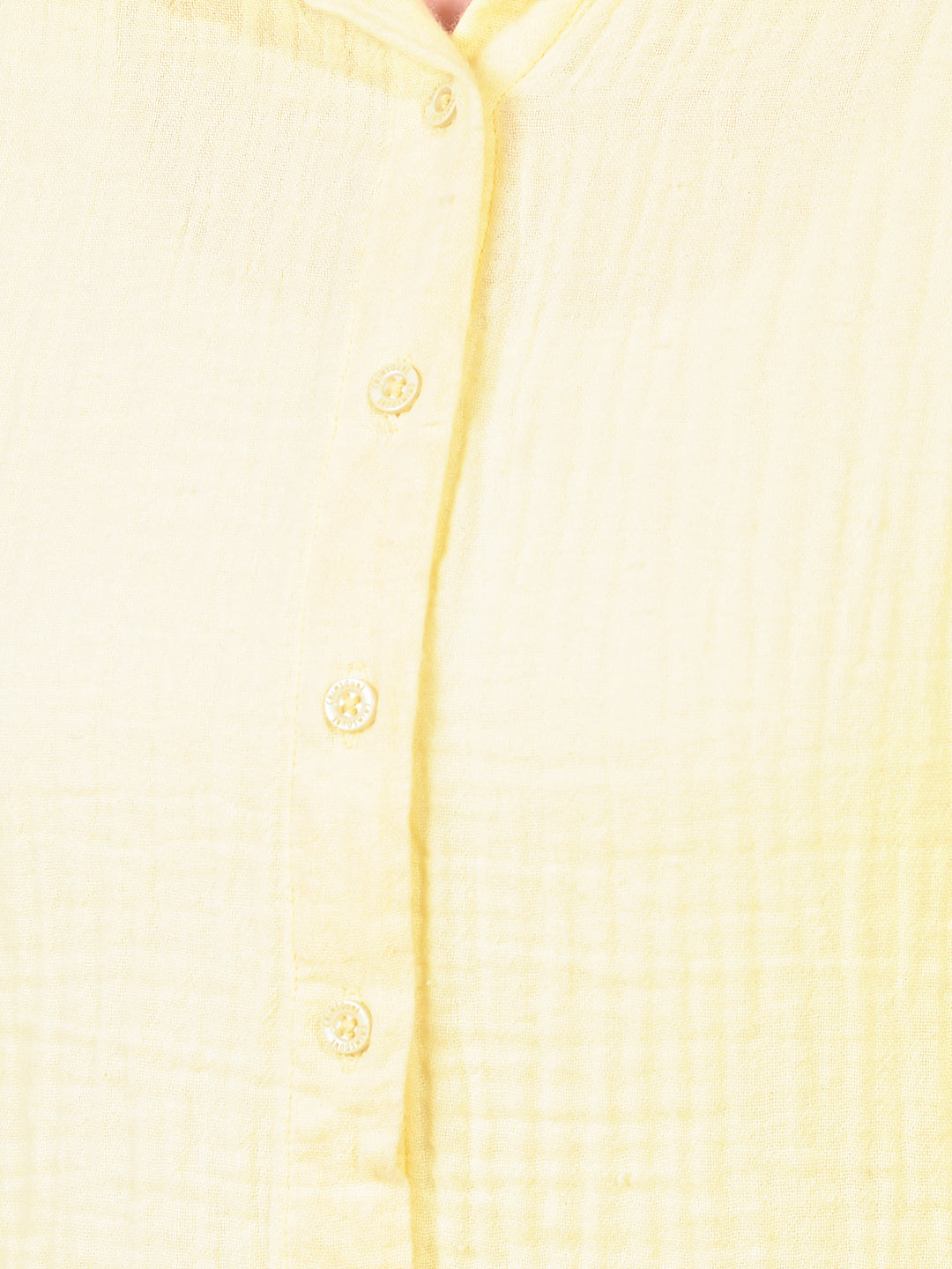 Women's Yellow 100% Cotton Shirt-Women Shirts-Crimsoune Club