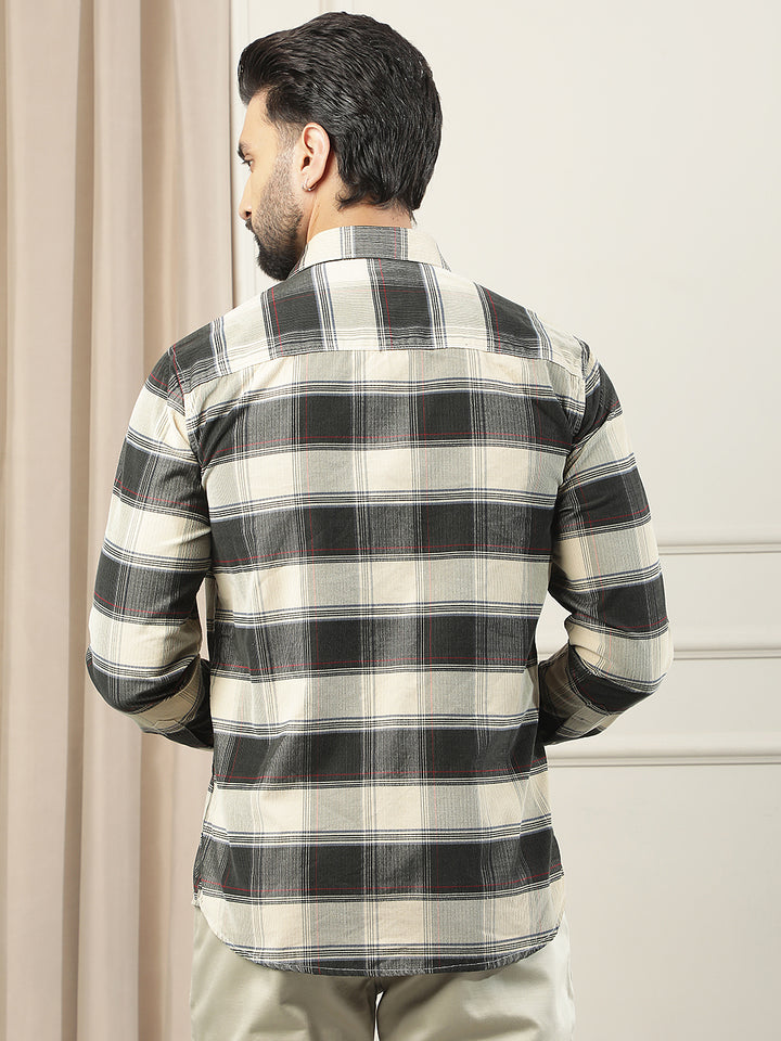 Green Checked Corduroy Shirt