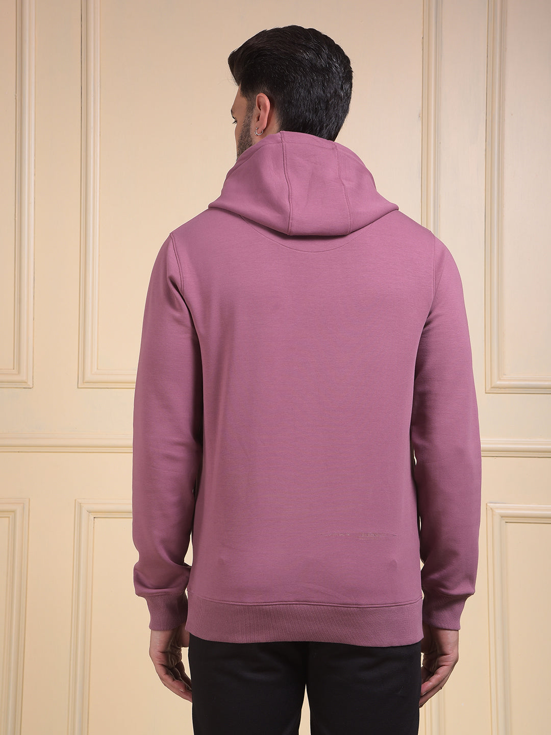 Pink Embroidered Hooded Neck Sweatshirt