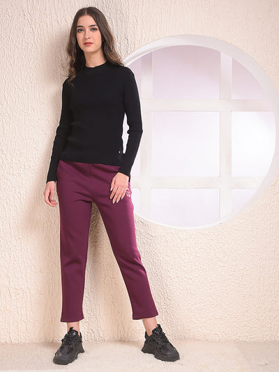 Comfy Wine Slim Trackpants