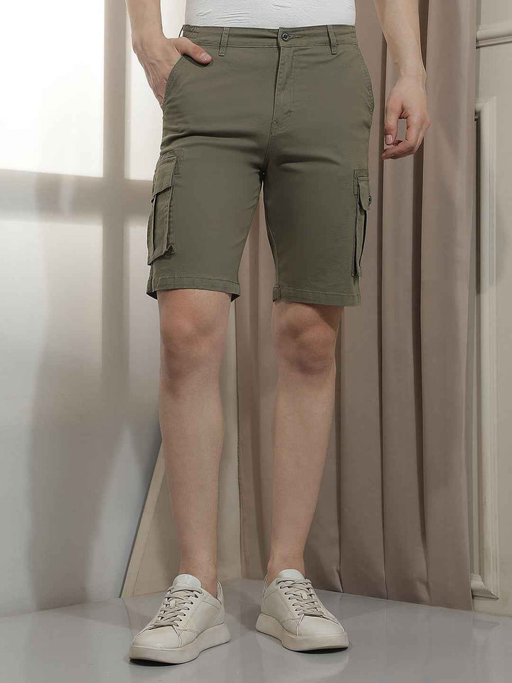 Rugged Olive Utility Cargo Shorts