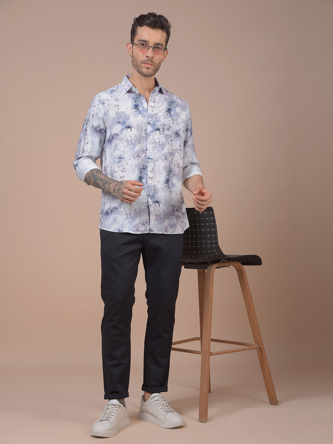 Black Printed Trousers