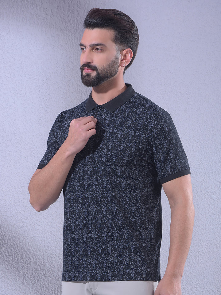 Black Floral Print T-Shirt