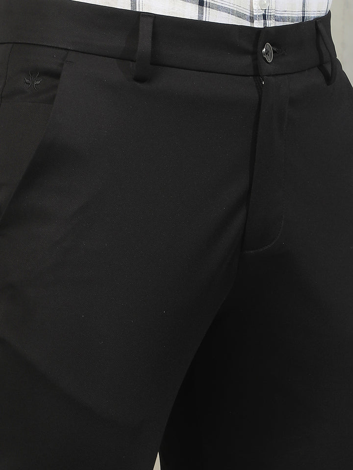 Signature Midnight Black Knitted Trousers