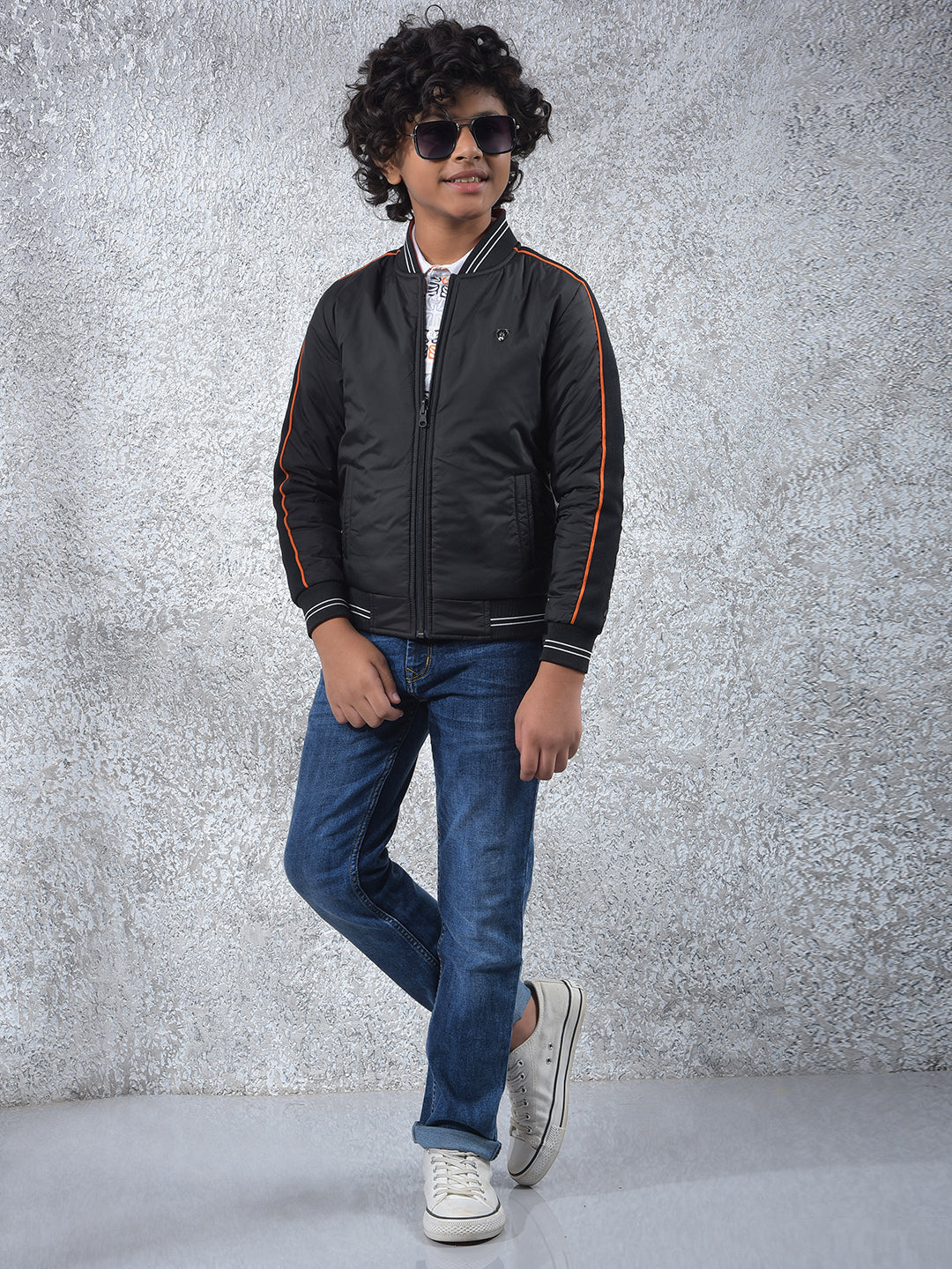 Black Reversible Bomber Jacket