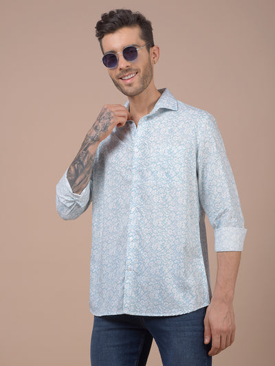 Blue Printed Shirt