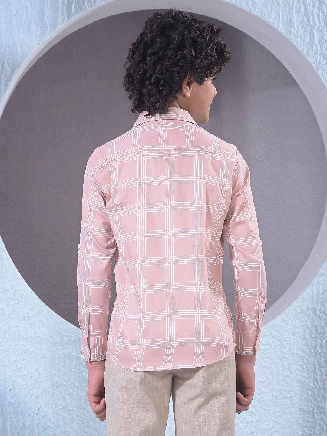 Soft Peach Printed Shirt