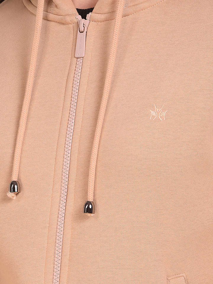 Beige Hooded Neck Sweatshirt