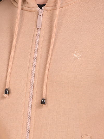 Beige Hooded Neck Sweatshirt