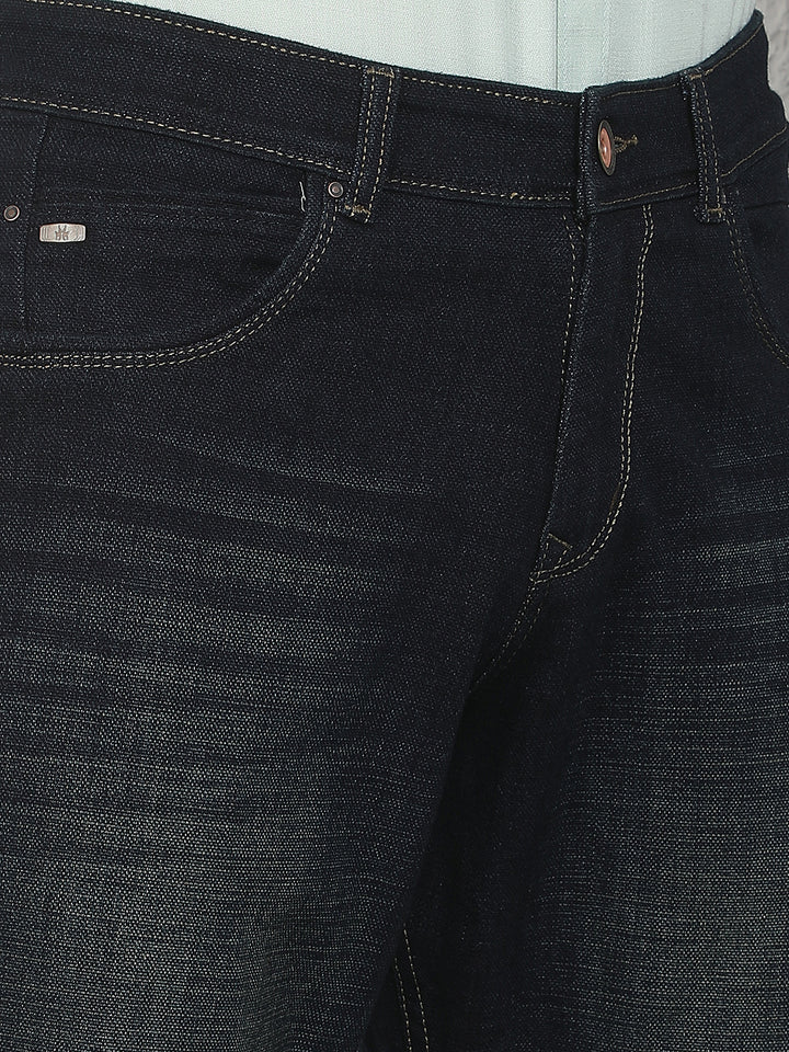 Indigo Blue Straight Faint Relaxed Jeans
