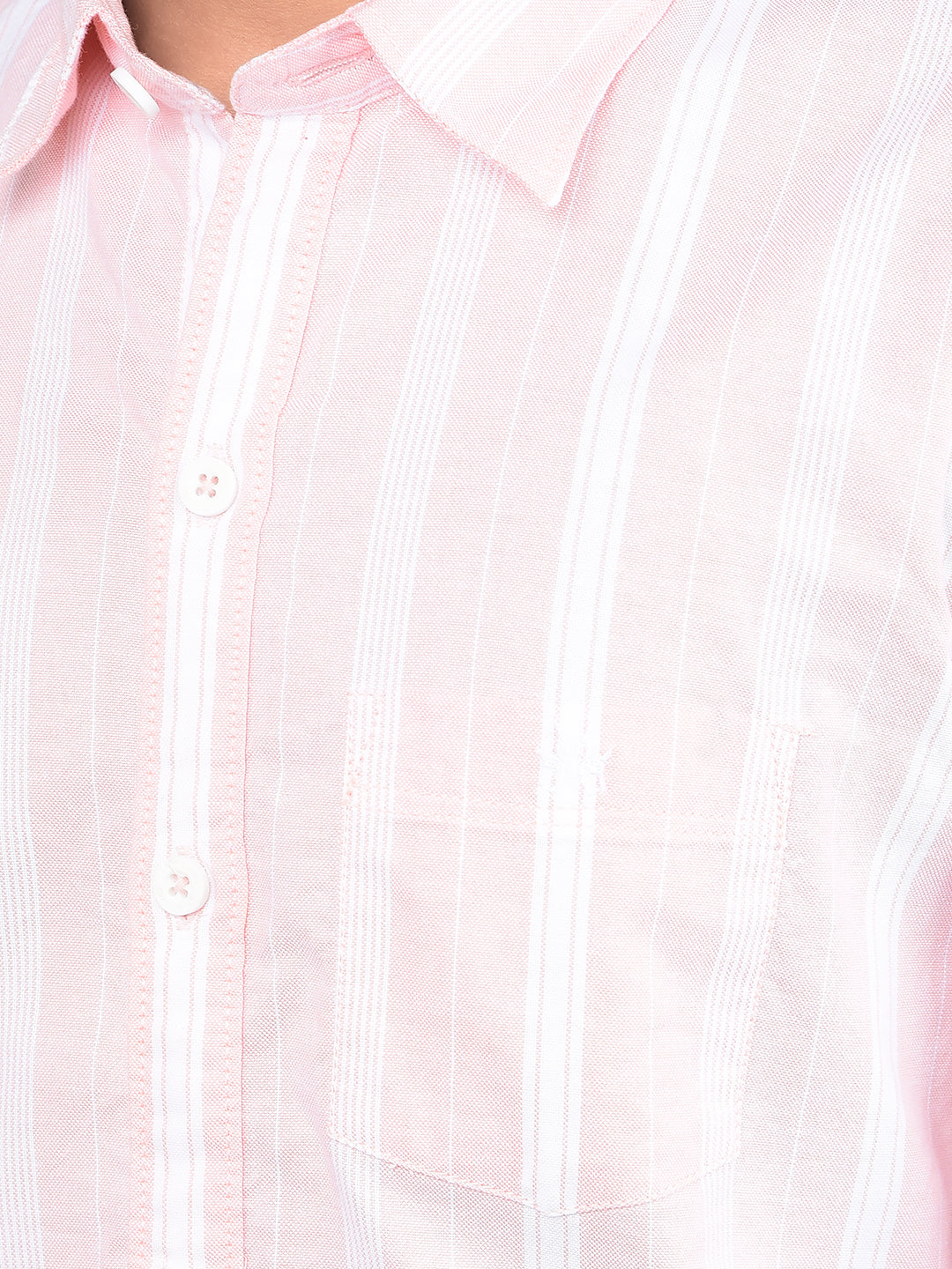 Pink Vertical Stripes 100% Cotton Shirt-Boys Shirts-Crimsoune Club
