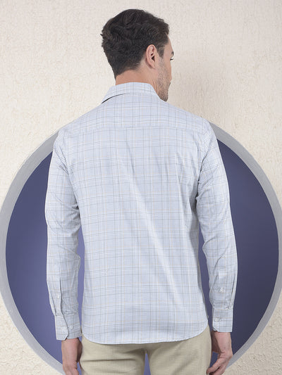 Grey Checked 100% Cotton Shirt