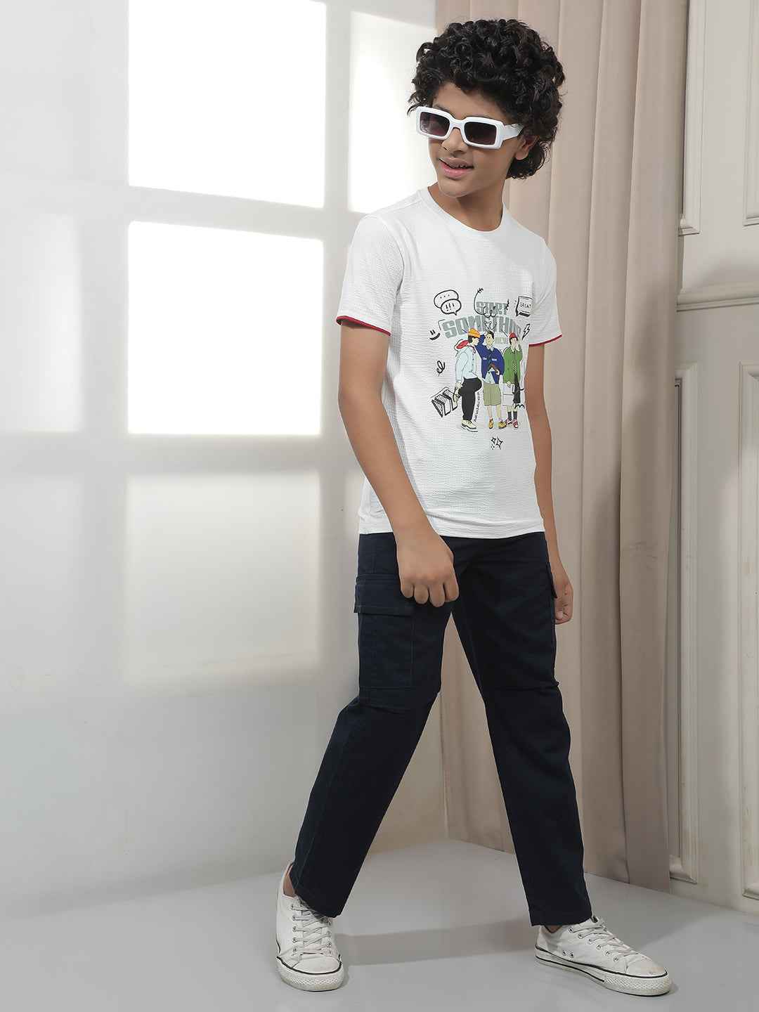 White Graphic Print T-Shirt
