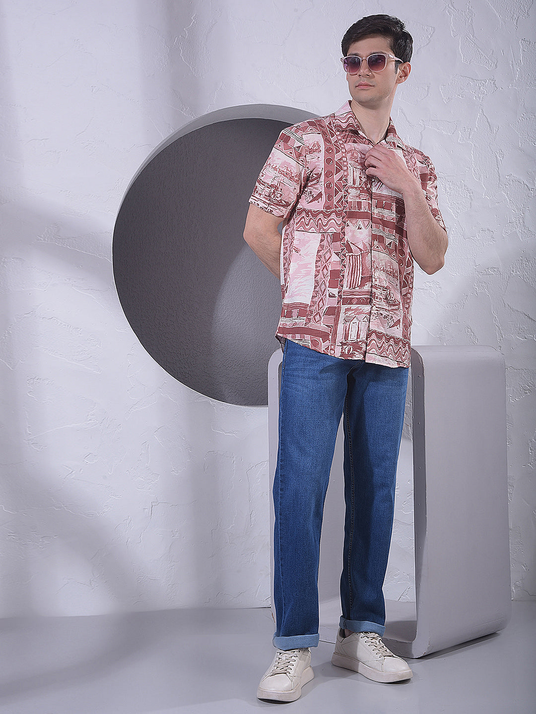 Ocean Blue Straight-Cut Jeans