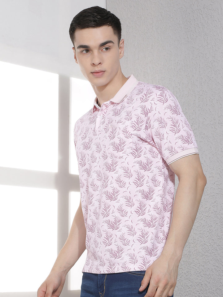 Purple Floral Print T-Shirt