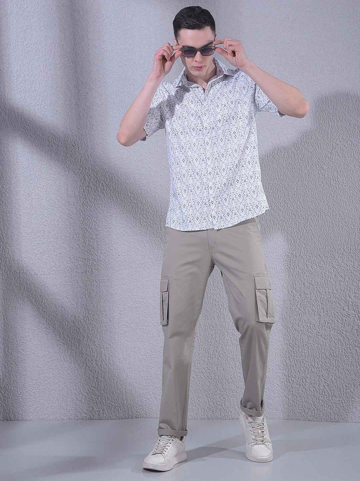 White Printed Shirt