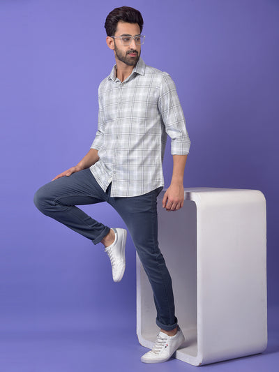 Green Checked 100% Cotton Shirt