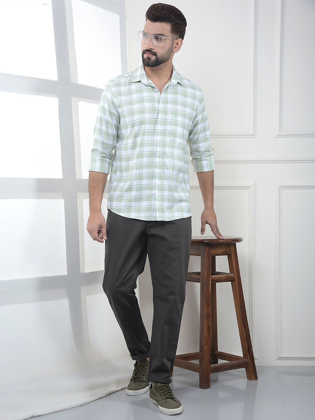 Limeade Green Checked Shirt
