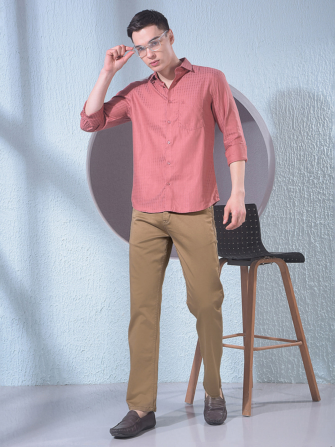 Khaki Straight Jeans