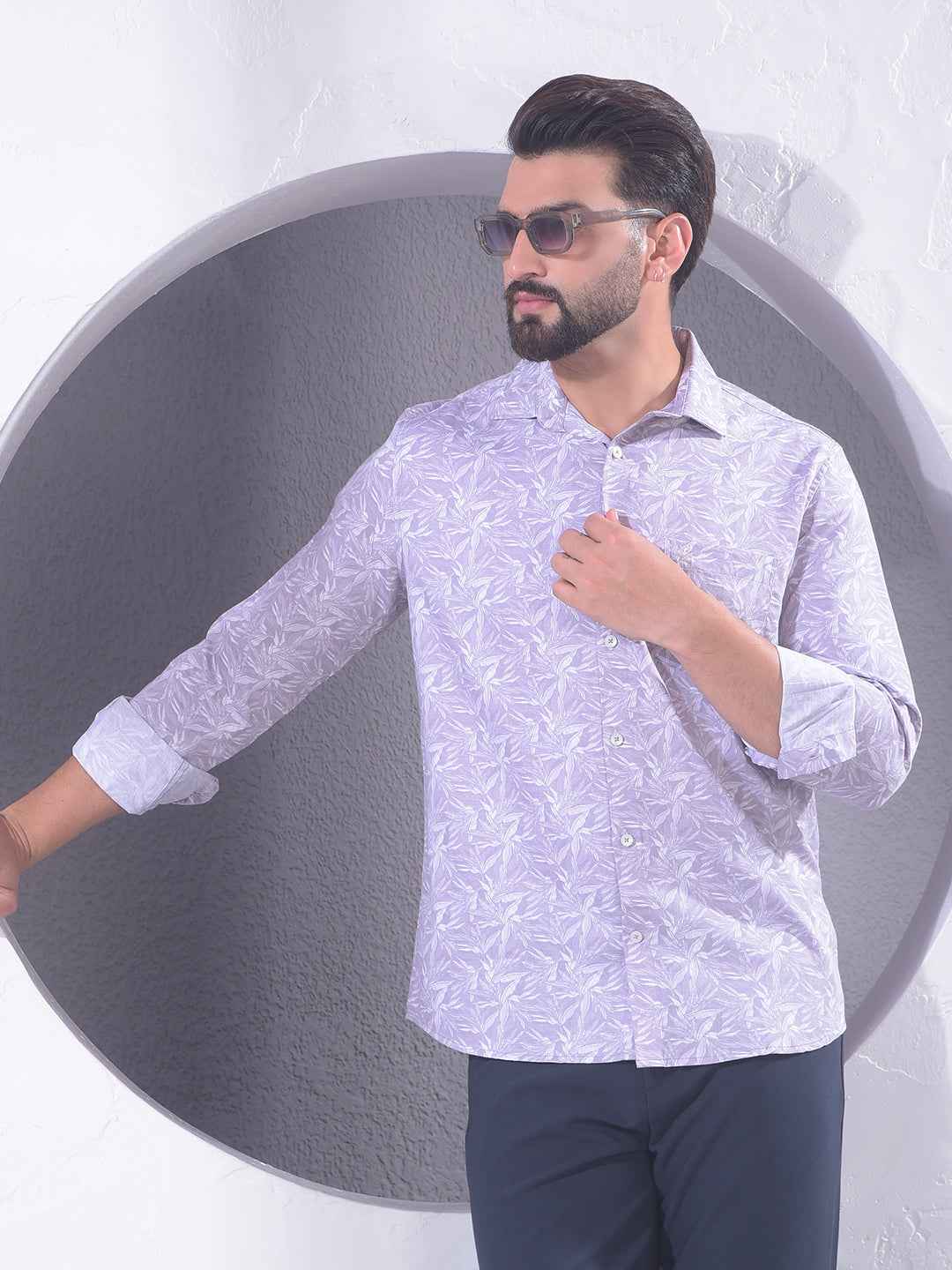 Pink Floral Print Shirt