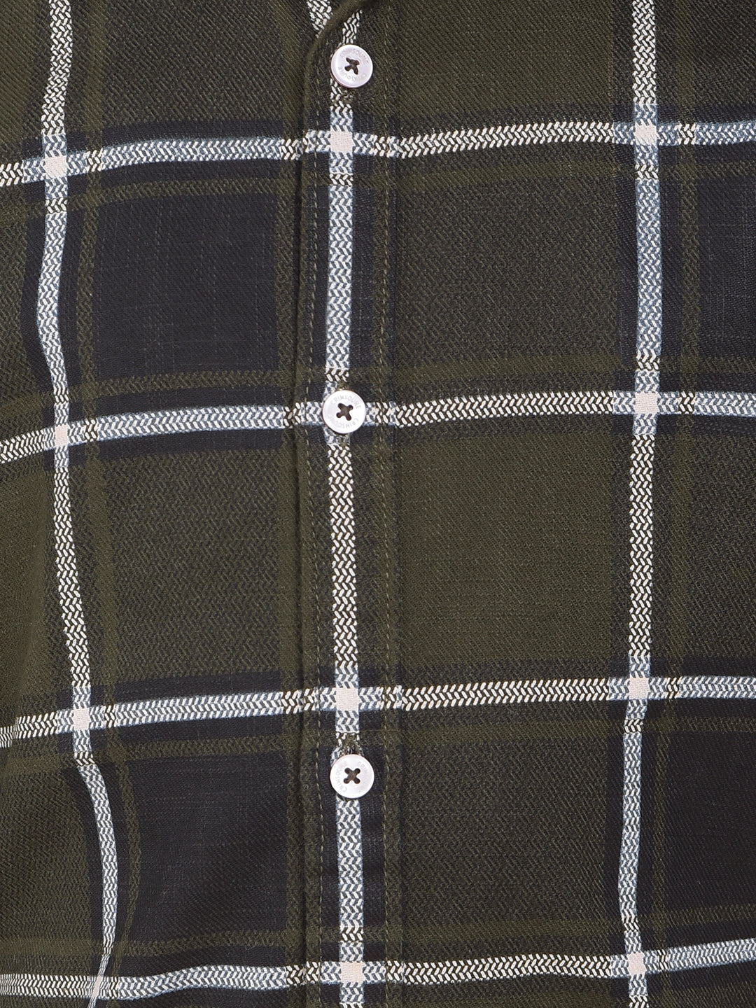 Green Checked 100% Cotton Shirt