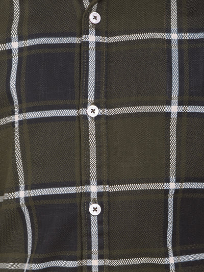 Green Checked 100% Cotton Shirt