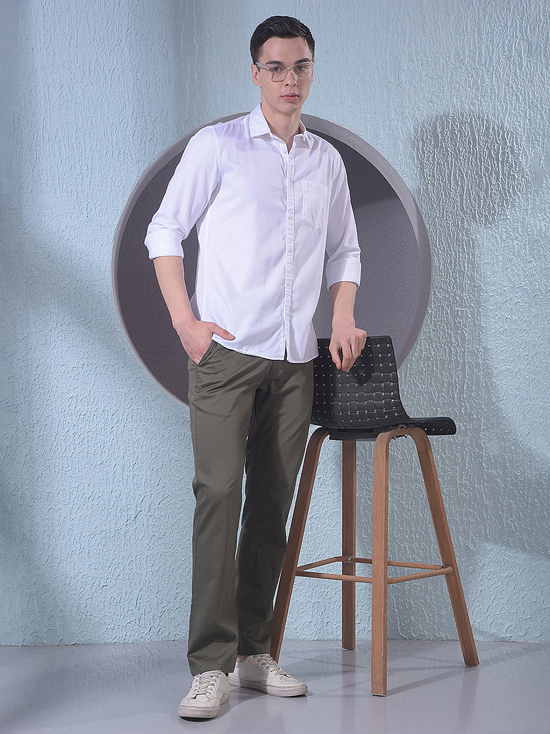 Minimal White Casual Shirt