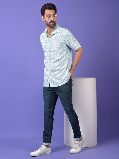 Green Floral Print Shirt