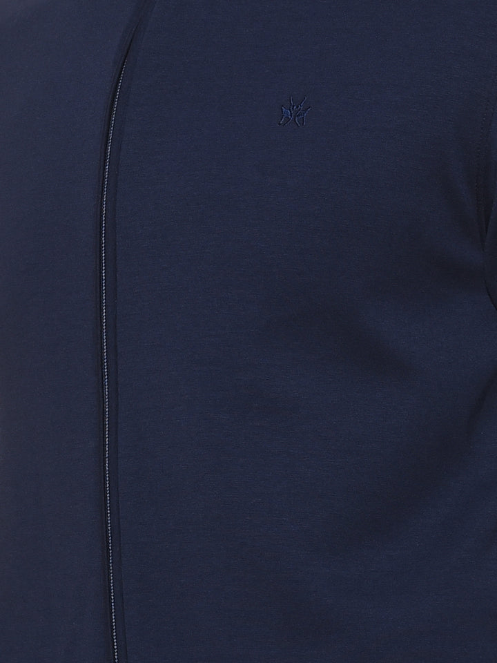Soft Cotton Blend Zip Jacket