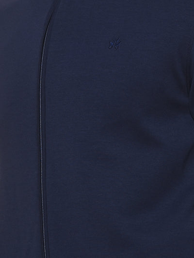 Soft Cotton Blend Zip Jacket