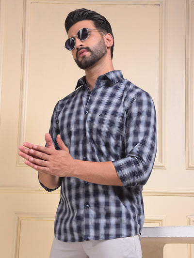 Chic Blue Checked Shirt