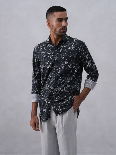 Green Floral Print Shirt