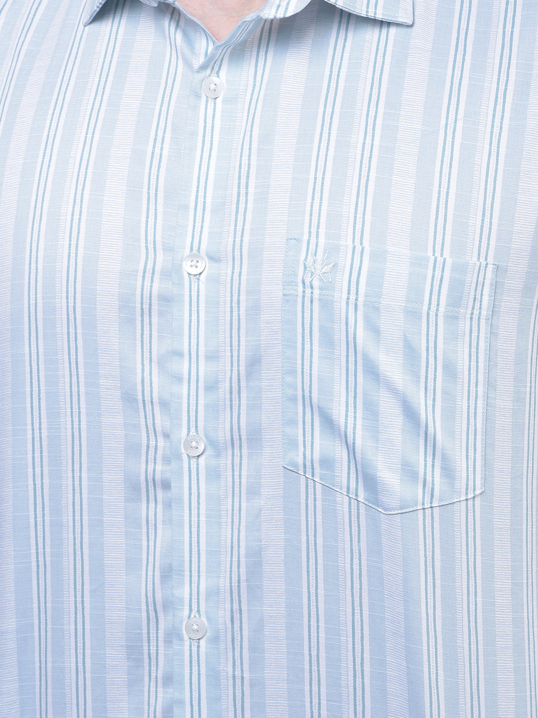 Green Vertical Stripes Shirt