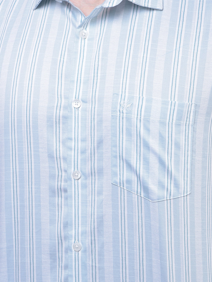 Green Vertical Stripes Shirt